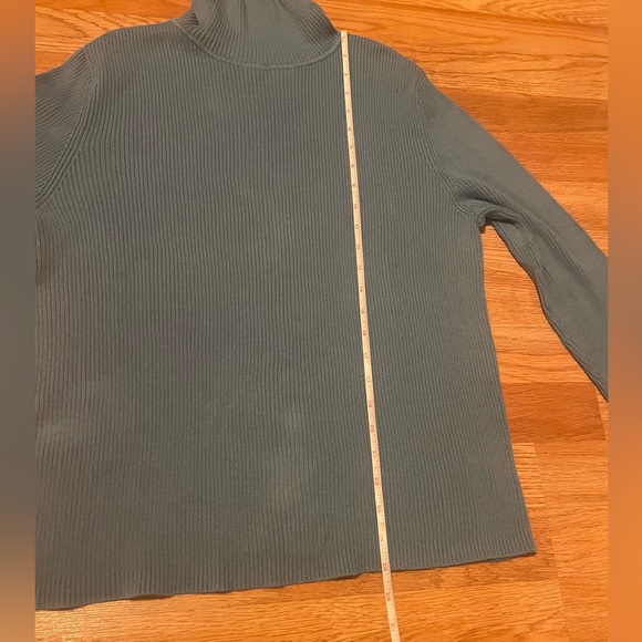 Appleseed’s Women’s Ribbed Turtleneck Sweater | Dusty Blue | Size Large - Picture 7 of 9